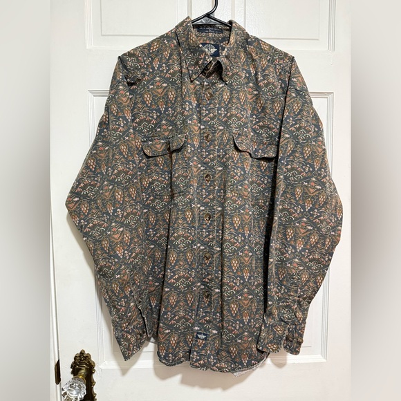 Mens Vintage Dockers Long Sleeve Button Down Shirt Size Large 1980s 1990s - Picture 1 of 3